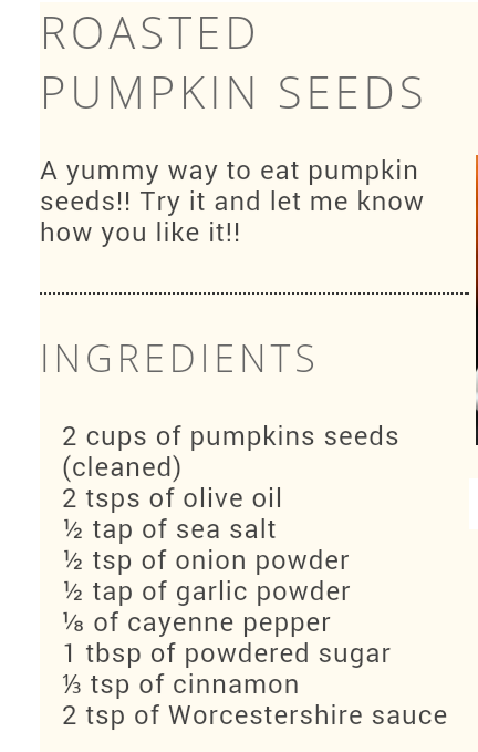 Roasted Pumpkin Seeds!
