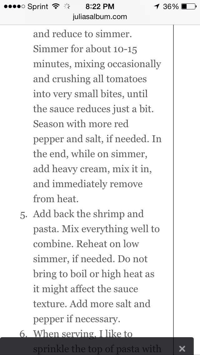 Awesome Spicy Shrimp Pasta in Garlic Tomato Cream Sauce
