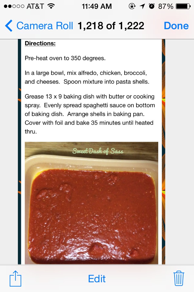 ✨✨✨Chicken Broccoli Alfredo Stuffed Shells✨✨✨😋🍗🍝