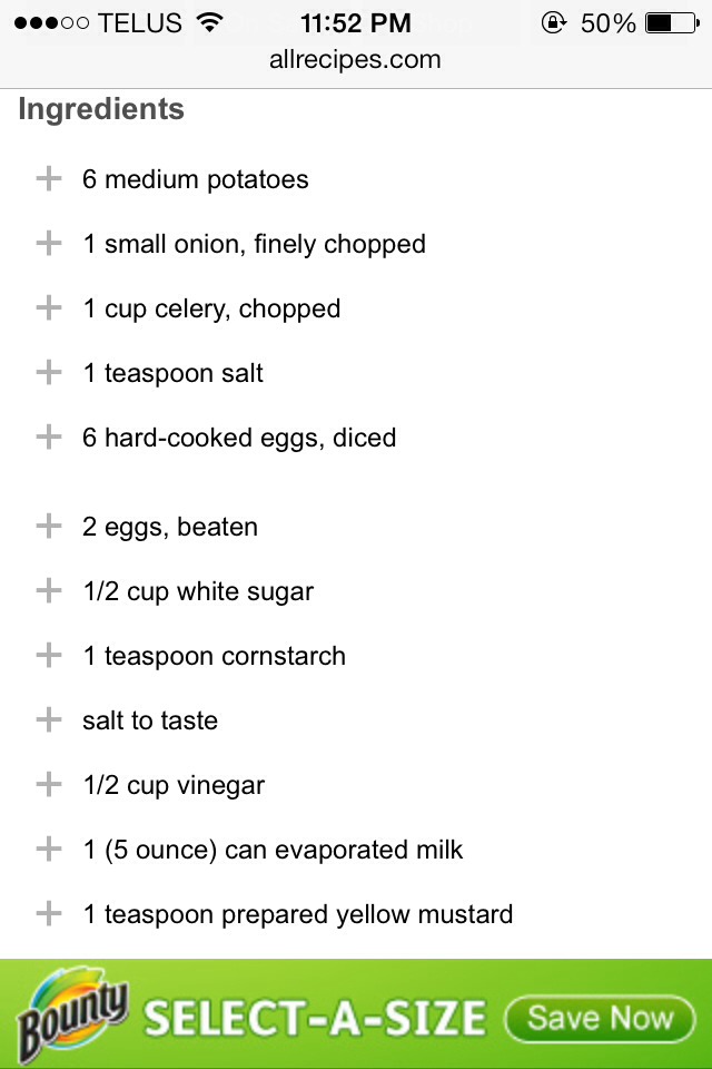 Worlds Best Potato Salad Recipe !