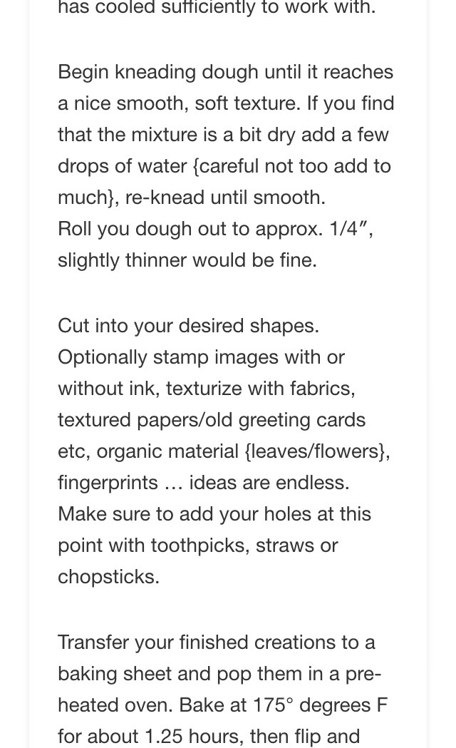 D.I.Y Salt Dough ornaments
