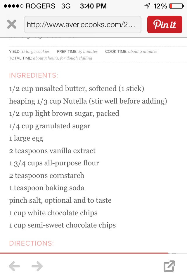 Soft And Chewy Nutella White Chocolate Chip Cookies!