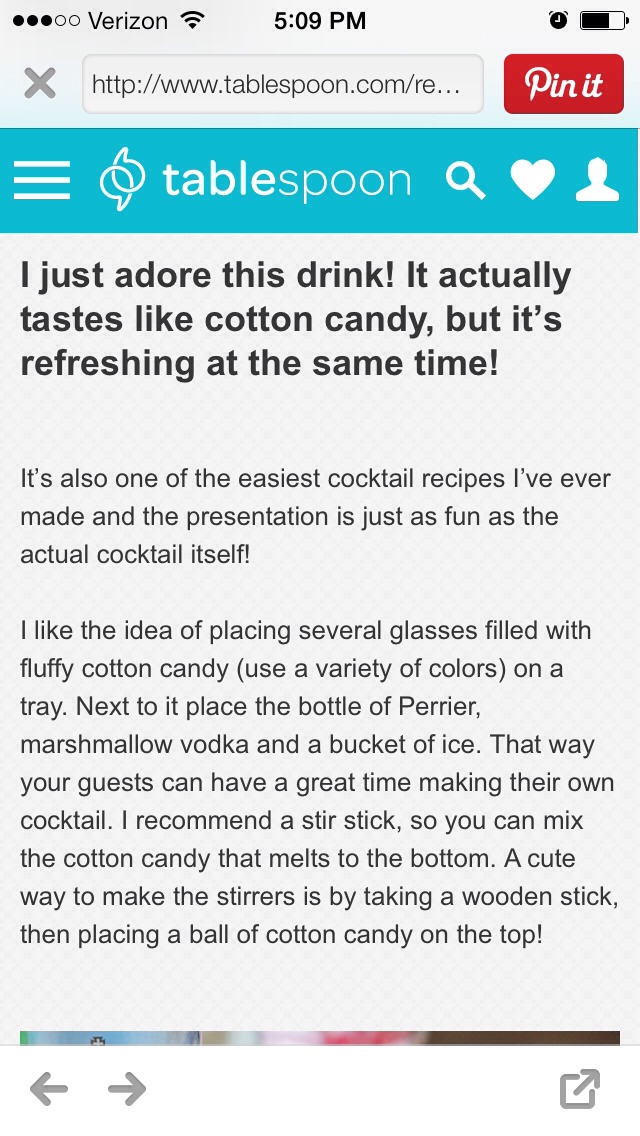 Cotton Candy Cocktail 