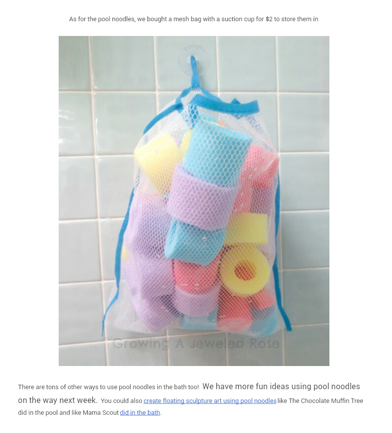 Pool Noodle Bath Pit!