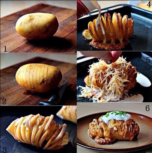 You may or may not have seen this before but potatoes are amazing and baking them with butter, cheese, etc. it's just perfect!