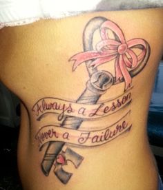 “Always a lesson, never a failure”