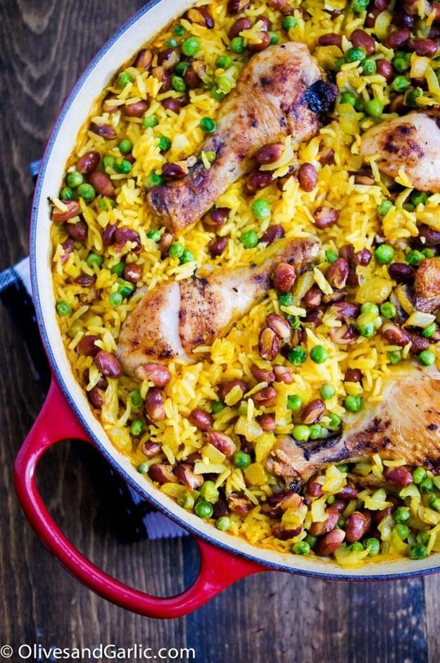 17. Chicken, Rice and Beans Skillet 