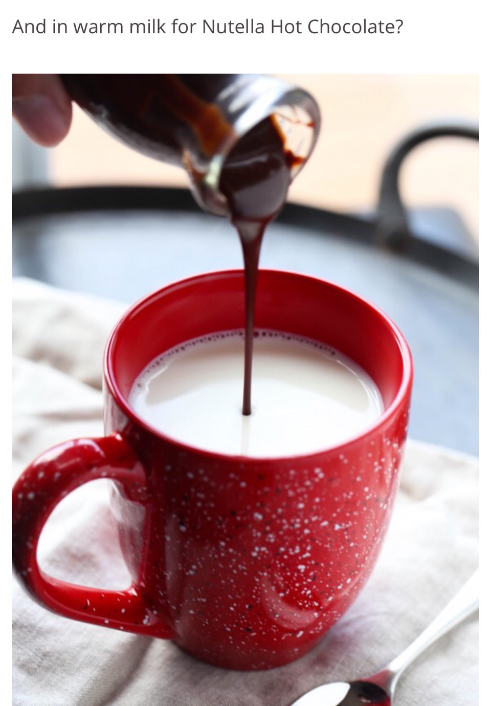Nutella Hot Fudge Sauce. π Yum!