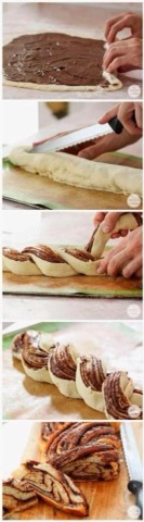 Braided Nutella bread