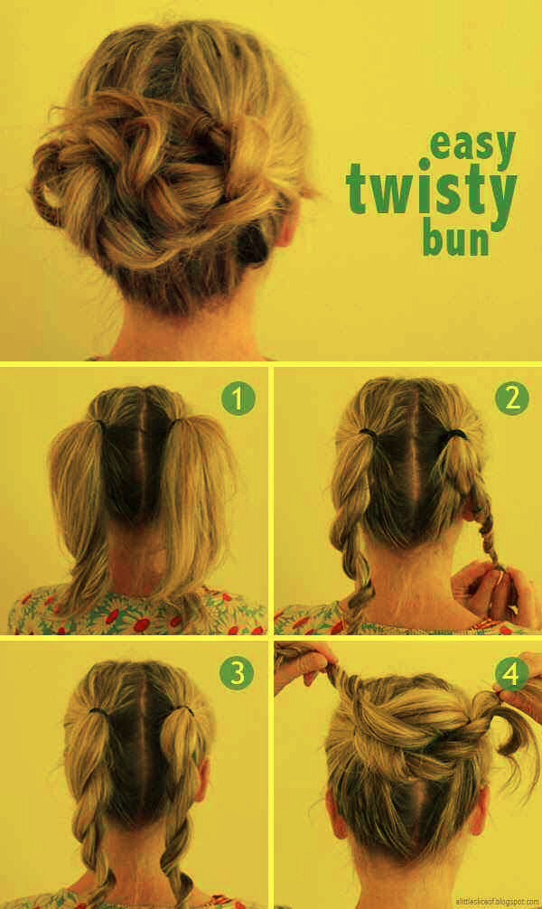 15. You can do this simple twisty bun in less than a minute.
