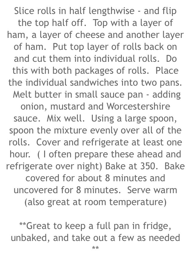 Mini Hot Ham And Cheese Sandwiches