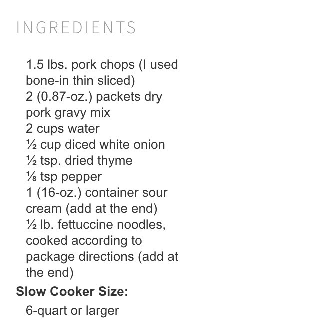 Slow Cooker Pork Chops