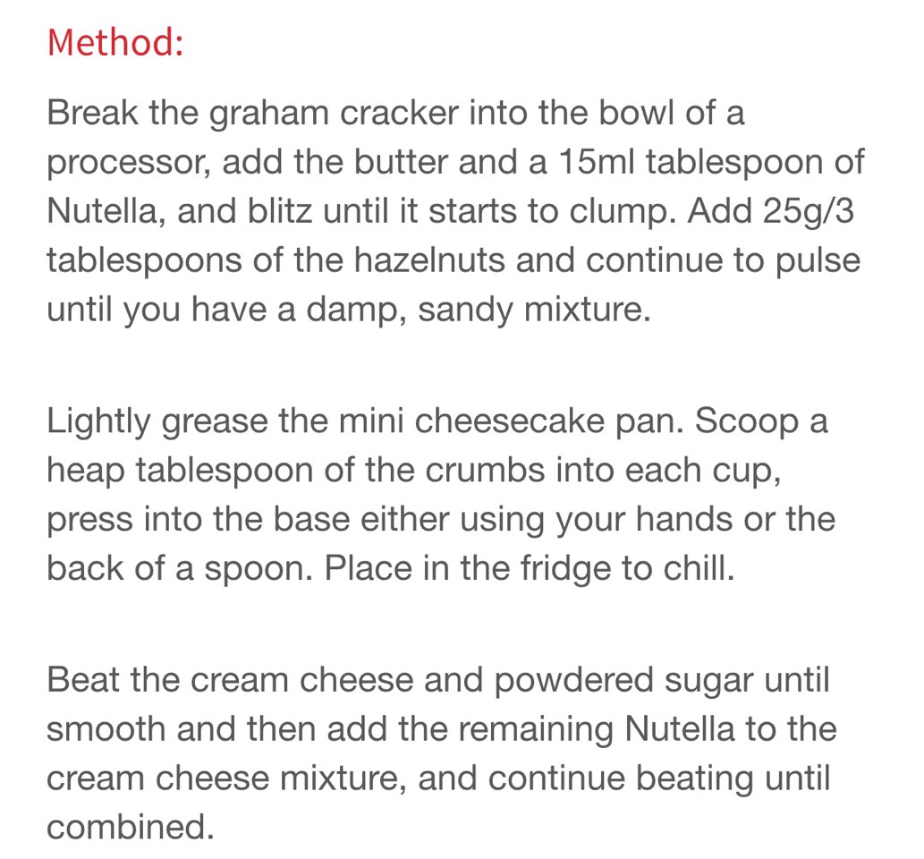 Mini Nutella Cheesecake. ๐ฎ