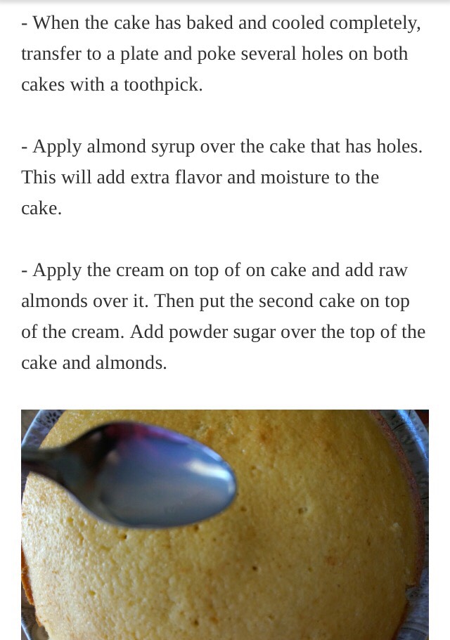 Almond Vanilla cake 