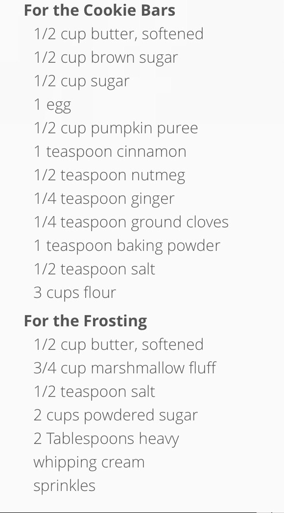 PUMPKIN SPICE SUGAR COOKIE BARS