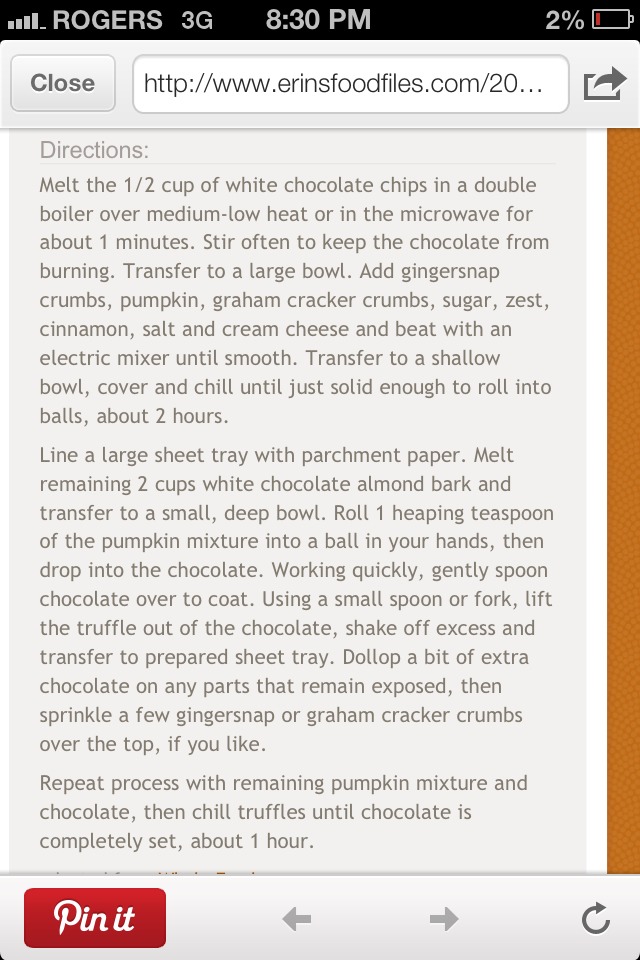 Pumpkin Cream Cheese Truffles!