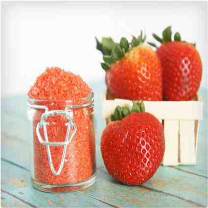 21. Strawberry Bath Soak

Make bath time as relaxing as possible with the use of strawberry extracts in this soak recipe. The smell is sure to transport you to a new place, and the additional ingredients all help to relax you while you’re in the bath.