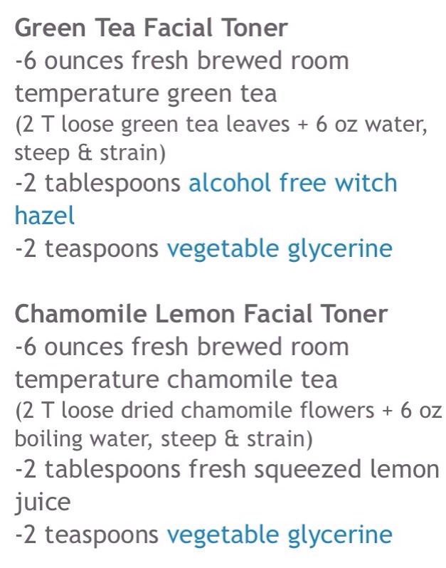 All Natural Homemade Facial Toner Recipes
