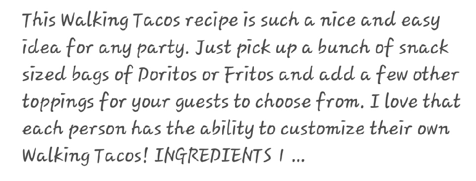 Walking Tacos!!!