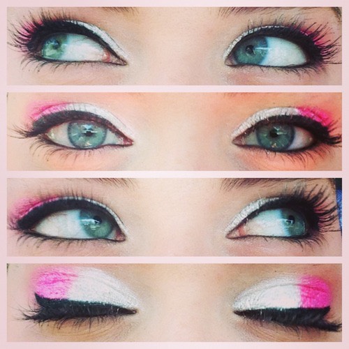 This make up design goes with the colors of gold,white,and black