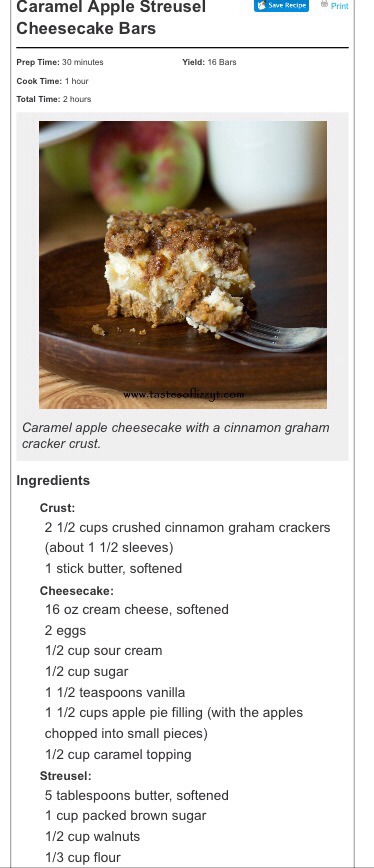 🍰🍎Caramel Apple Streusel Cheesecake Bars🍎🍰