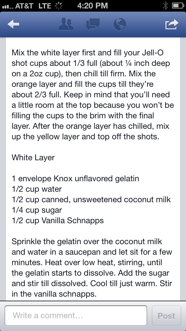 Candy Corn Jello Shots