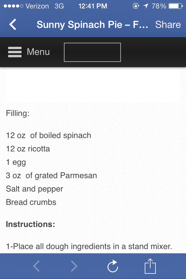 Sunny Spinach Pie 