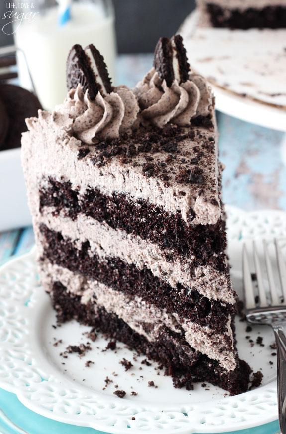 NOTE: You'll need at least one full package of Oreos. If you plan to decorate the outside of the cake with more Oreos and crumbs, as shown, you might need a second package.