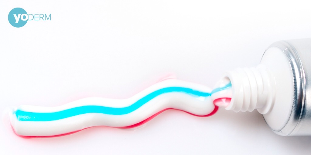 Toothpaste is said to work.
Put toothpaste on the area overnight then wash it off with warm water in the morning