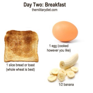 1 egg
1 slice of toast
1/2 banana