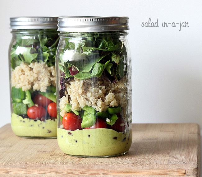 Salad In A Jar #springforward