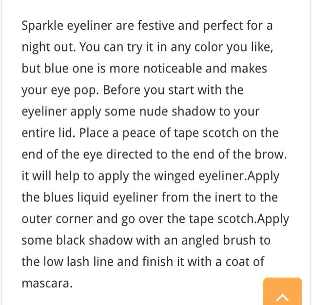 Step By Step Blue Sparkly Eyeliner 💞💞