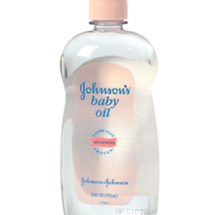 I try and put baby oil on once a week, if you put it on daily it builds up and your skin will feel greasy. But once a week on areas that are very dry helps moisturizer dry skin.