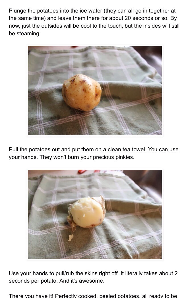 How To Quickly Peel Potatoes
