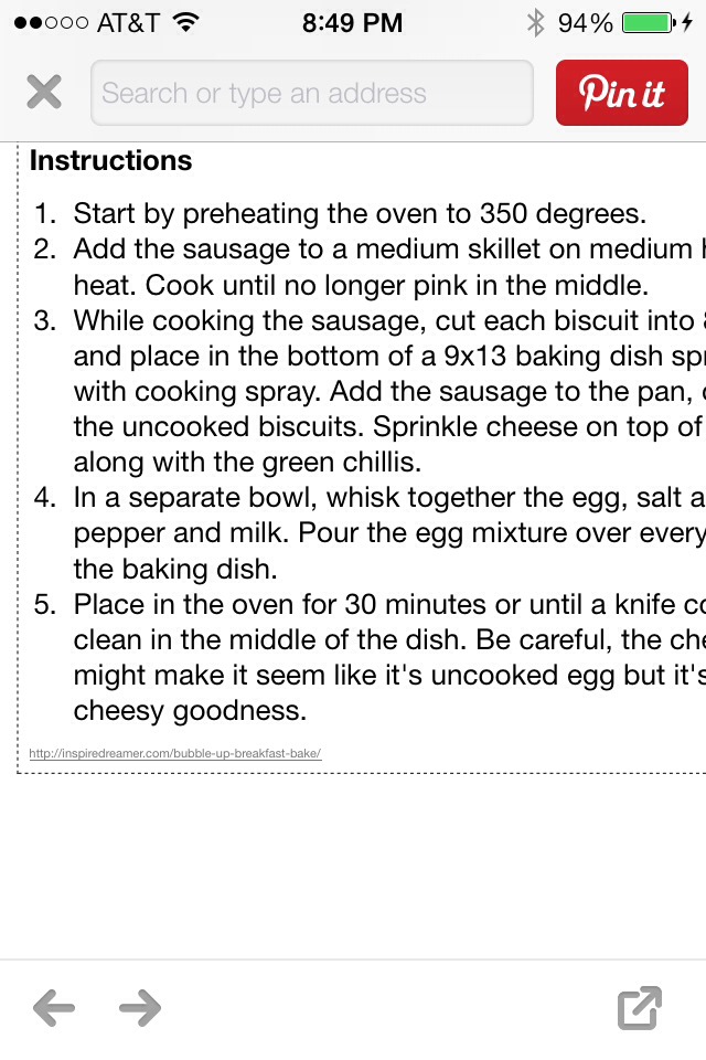 Bubble Up Breakfast Bake