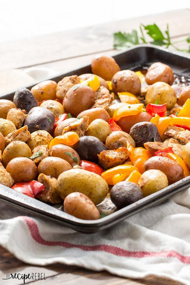 2. Chicken Fajita Sheet Pan Dinner 
