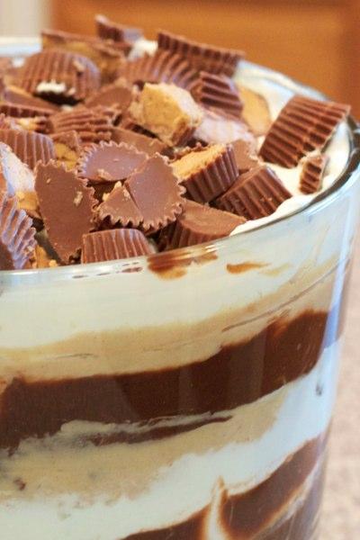 Peanut Butter Fudge Brownie Trifle