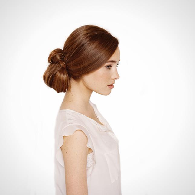 10. Knotted Chignon Tutorial: Before this tutorial, our general thought on the chignon was largely “meh.” Now, we’re nuts about this tiered and twisted version that strikes a balance between simple and sculptural. (via Once Wed) 
