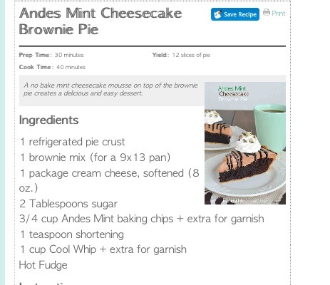 🍰SO DELICIOUS!!! Andy's Mint Cheesecake Brownie Pie!!! Tastes Like Heaven!!!!(: 🍰