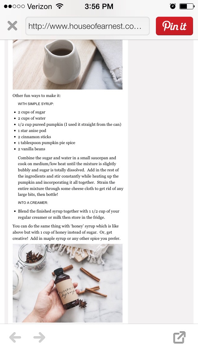 Pumpkin Spice Syrup Recipe 