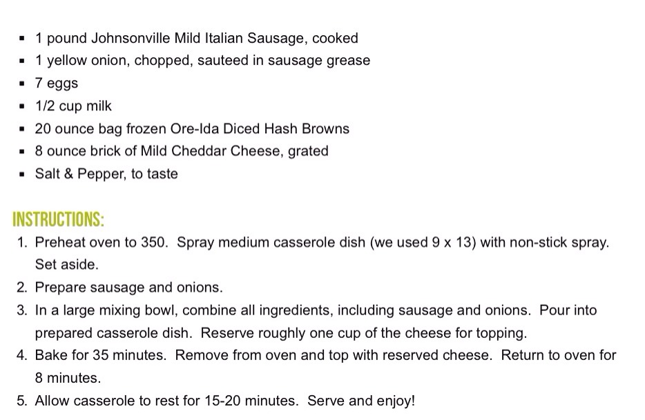 ✨💕Hubby's Favorite Breakfast Bake💕✨