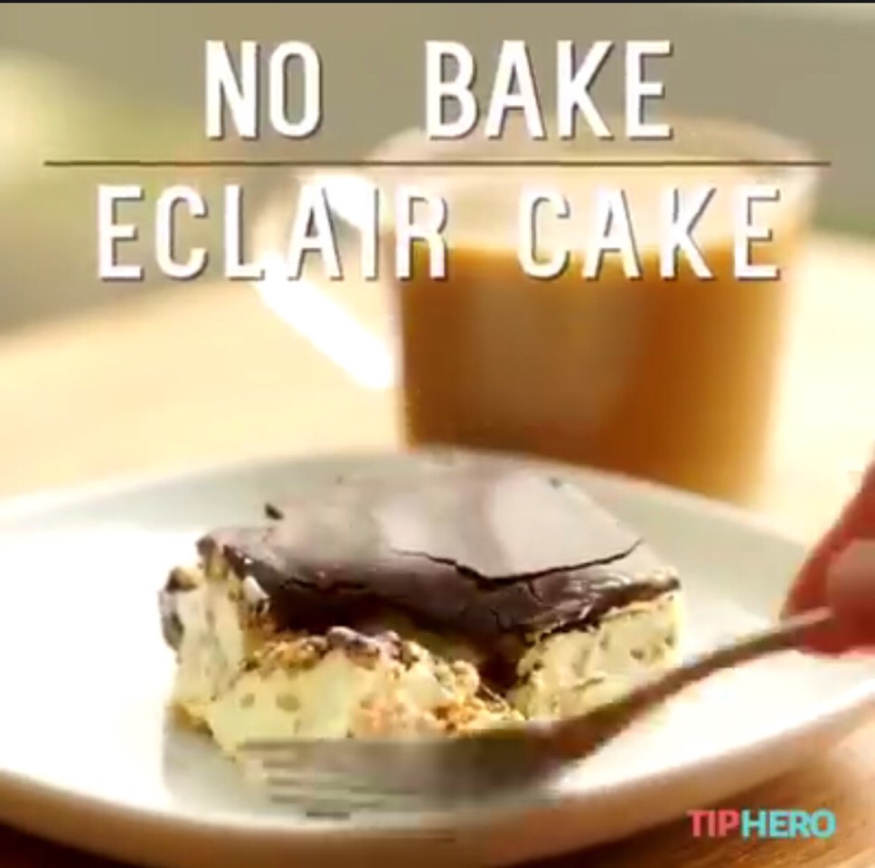 No Bake Eclair Cake. Step By Step Instructions 😍