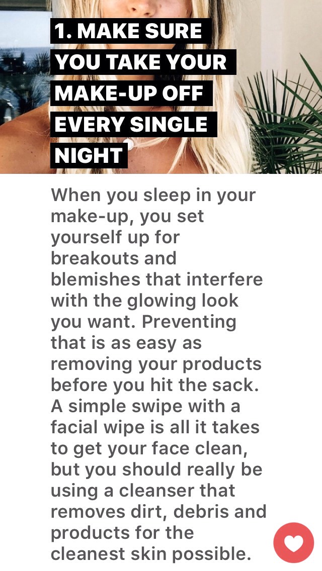 TIPS FOR GREAT SKIN OVERNIGHT! 
