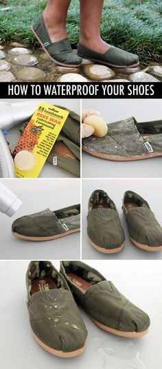 5. Use beeswax to waterproof your shoes.