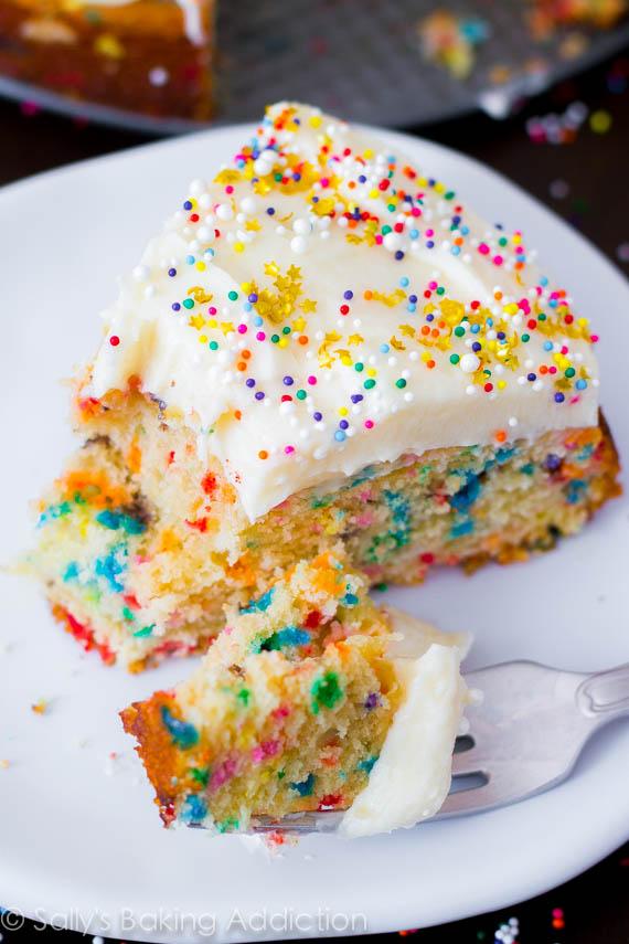 Cake stays fresh covered at room temperature or in the refrigerator for 5 days.