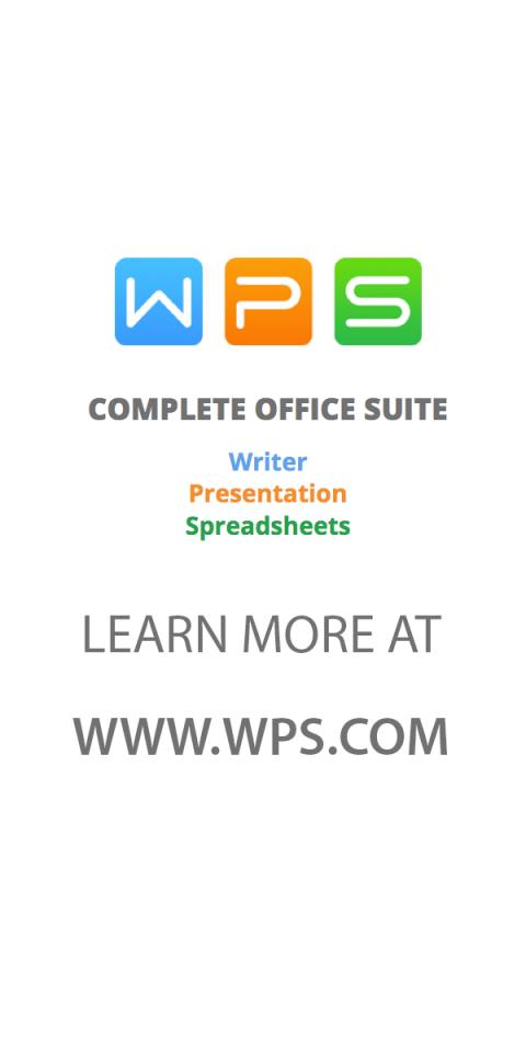 Start writing today! 

Download WPS Office - a FREE office suite for Android, iOS and Windows or Linux at http://bit.ly/1PtSY0i