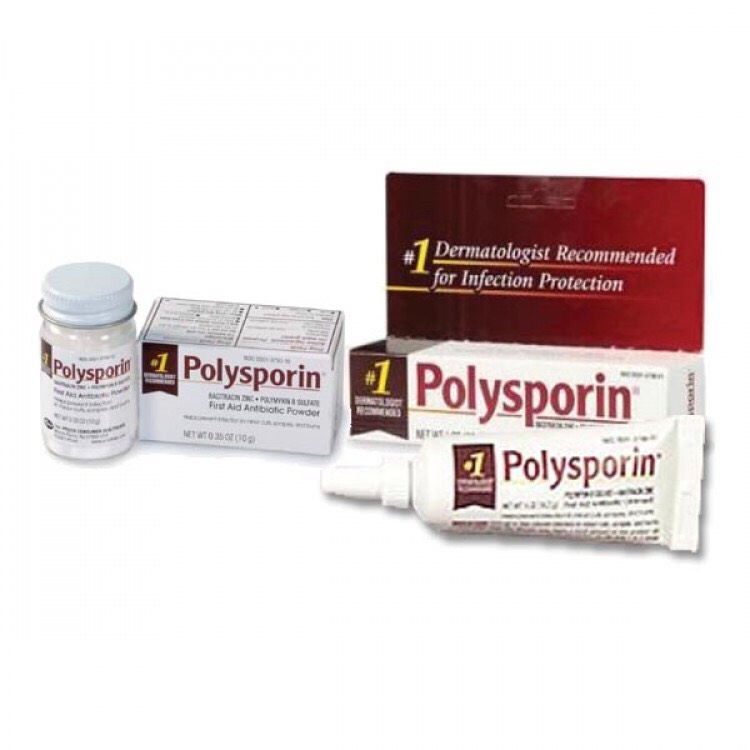 On any dry, cracked or scabbed areas of my face, I take a small amount of polysporin and gently rub it on the afflicted area. This promotes healing and I've put it on scabs at night to find them completely healed in the morning
.