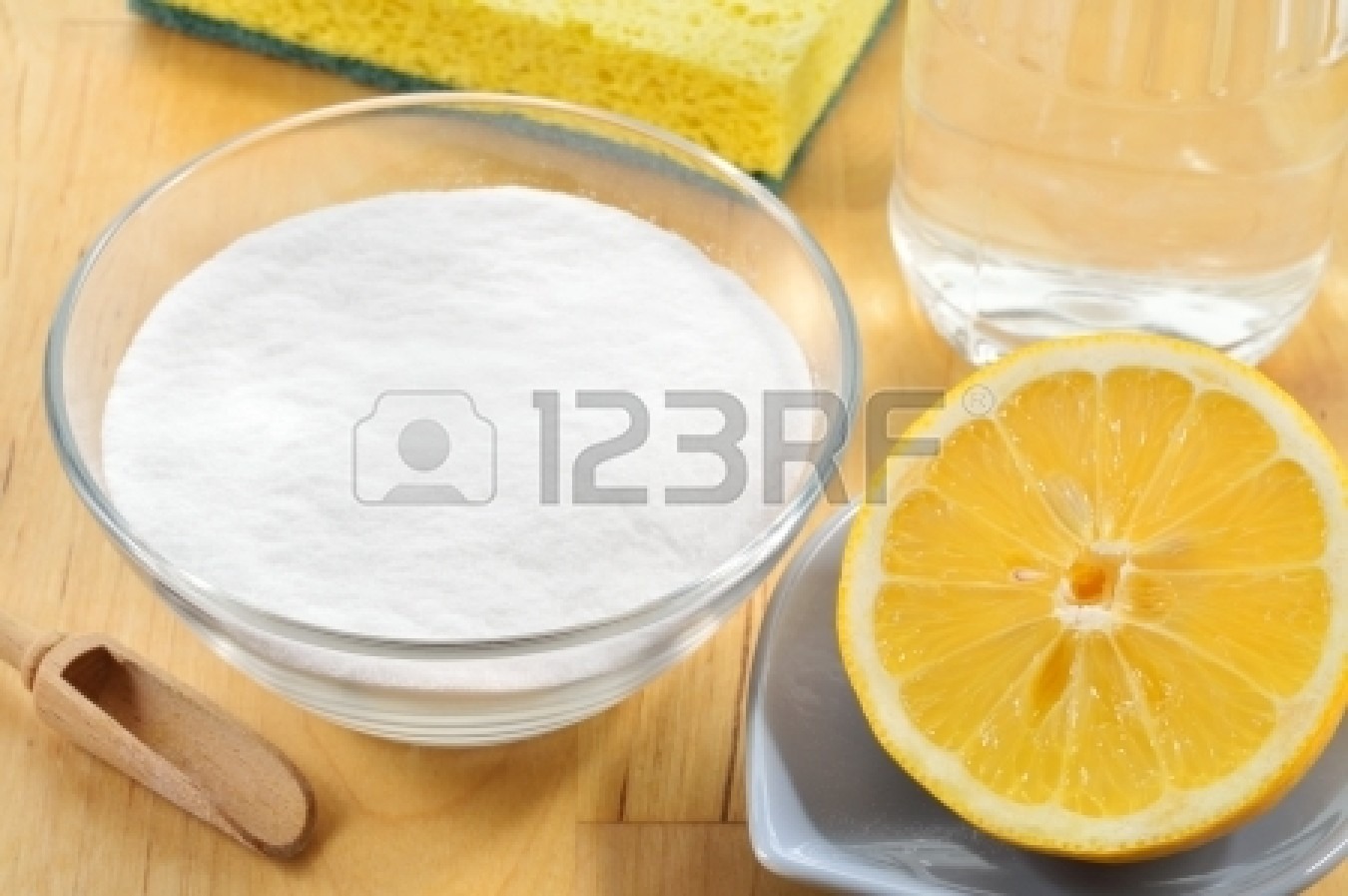 One teaspoon of baking soda and one teaspoon of lemon juice or vinegar.