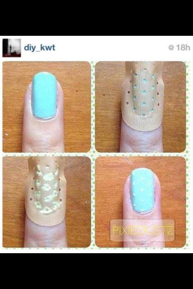Super easy manicure with a bandaid