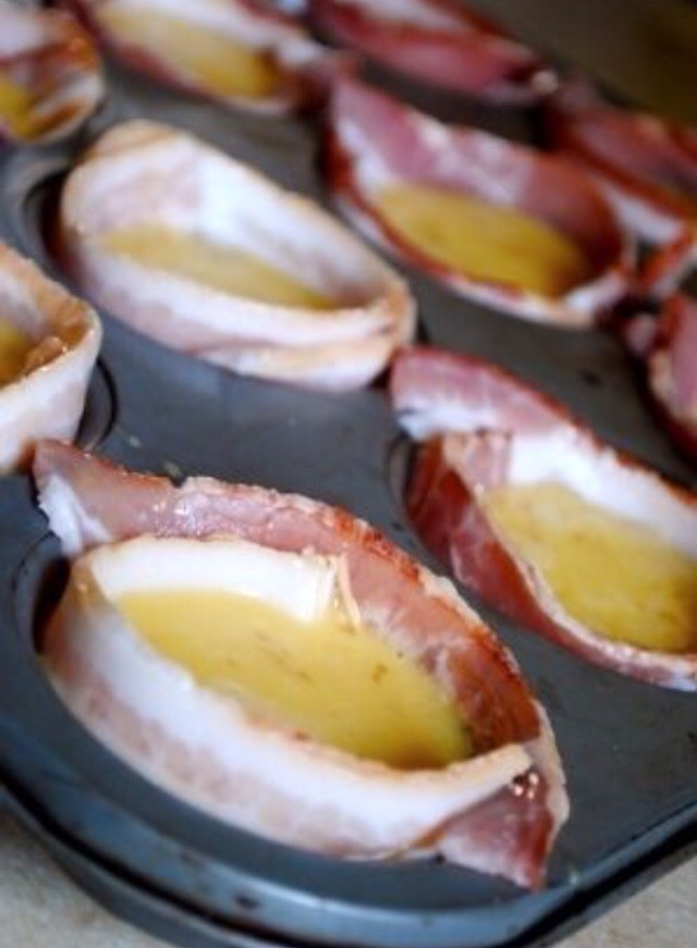 Add in your egg mixture into the muffin tin